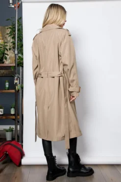Belted Long Trench Coat -Fashion Clothing Belted Long Trench Coat TAN 3 05768.1710523729