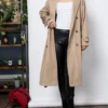 Belted Long Trench Coat