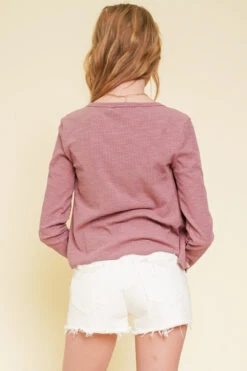 Boat Neck Ribbed Cardigan -Fashion Clothing Boat Neck Ribbed Cardigan PURPLE 3 76562.1710522582