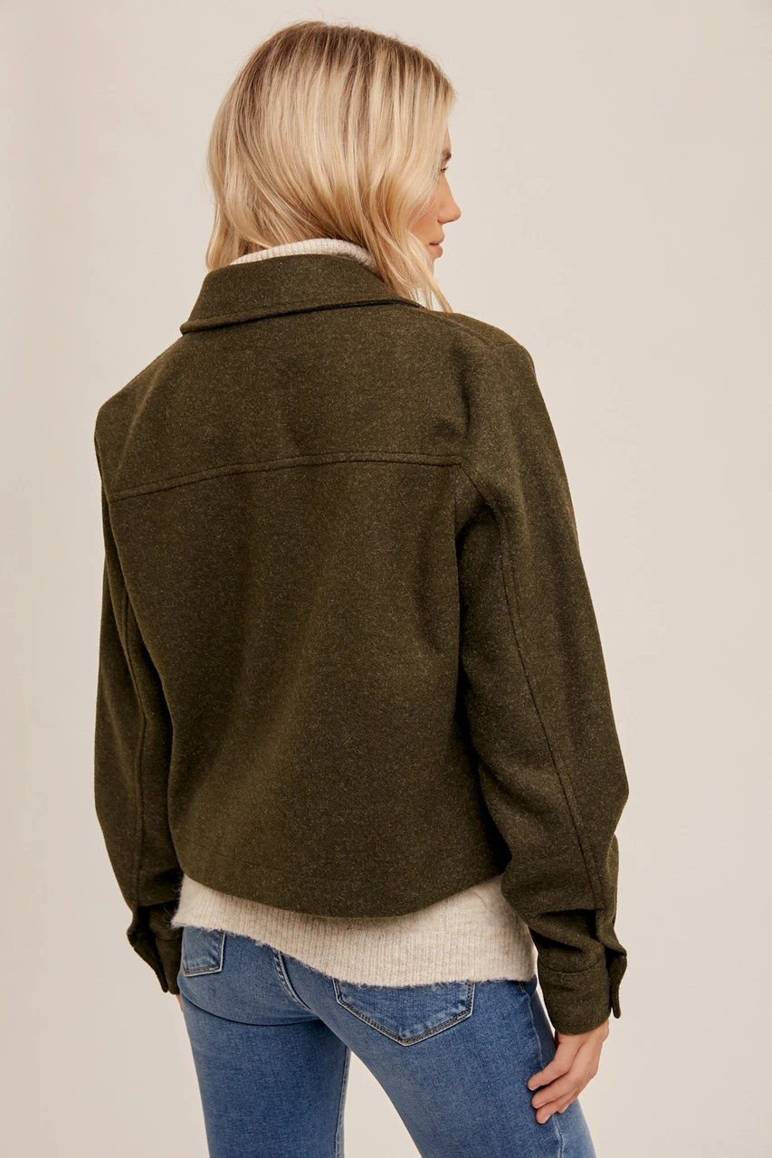 Button Down Cropped Jacket 4 Button Down Cropped Jacket - Image 4