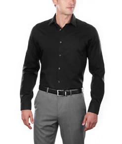 Calvin Klein Steel Slim-Fit Dress Shirt - 33K2479 5 Calvin Klein Steel Slim-Fit Dress Shirt - 33K2479 -Fashion Clothing Calvin Klein Steel Slim Fit Dress Shirt 33K2479 BLACK 2 61526.1710889863