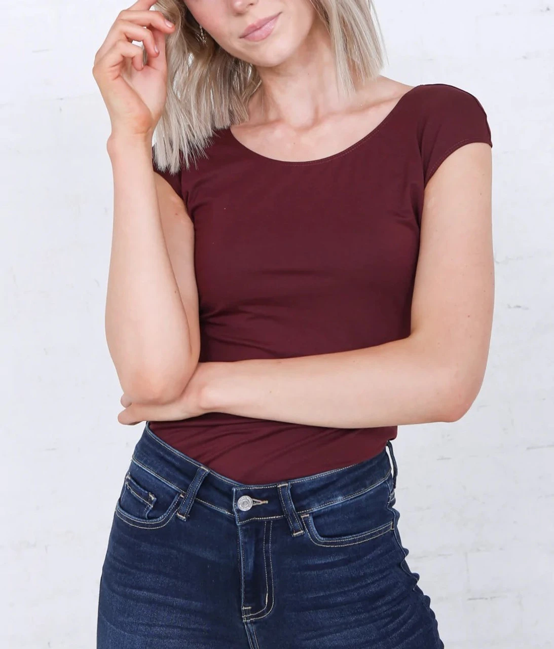 Cap Sleeve Layering Tee 8 Cap Sleeve Layering Tee - Image 8