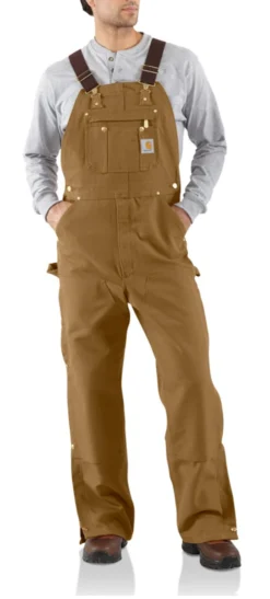 Carhartt Duck Zip-to-Thigh Bib Overall Unlined - R37