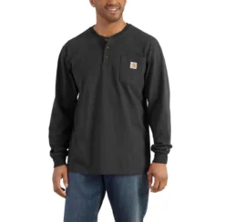 Carhartt Long Sleeve Henley -Fashion Clothing Carhartt Long Sleeve Henley BLACK 1 73579.1715609806
