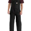 Carhartt Quilt-Lined Washed Duck Bib Overalls