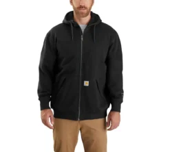 Carhartt® Rain Defender® Thermal-Lined Hooded Zip-Front Sweatshirt -Fashion Clothing Carhartt Rain Defender Thermal Lined Hooded Zip Front Sweatshirt BLACK 1 34553.1710791208