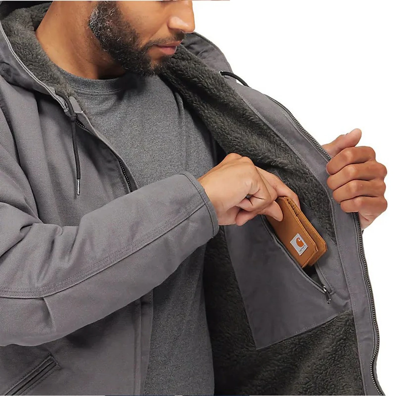 Carhartt® Washed Duck Sherpa Lined Jacket 3 Carhartt® Washed Duck Sherpa Lined Jacket - Image 3