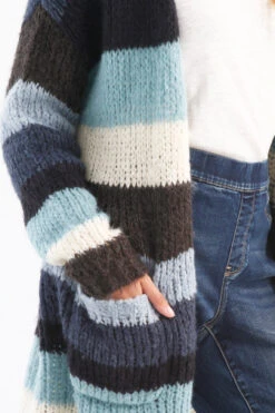 Charlie B Multi Color Open Cardigan -Fashion Clothing Charlie B Multi Color Open Cardigan COBALT 2 67450.1711657824