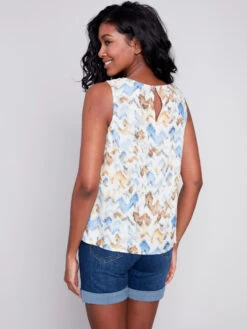 Charlie B Sleeveless Printed Top -Fashion Clothing Charlie B Sleeveless Printed Top SEASIDE 2 27670.1710445220