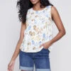 Charlie B Sleeveless Printed Top