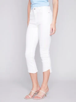 Charlie B Stretch Cropped Pant -Fashion Clothing Charlie B Stretch Cropped Pant WHITE 1 06204.1710523883