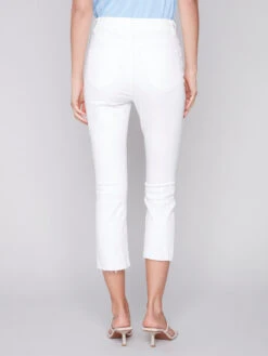 Charlie B Stretch Cropped Pant -Fashion Clothing Charlie B Stretch Cropped Pant WHITE 2 55190.1710523890