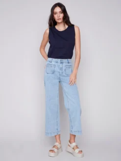 Charlie B Wide Leg Jeans -Fashion Clothing Charlie B Wide Leg Jeans BLUEJEAN 4 30380.1710518444