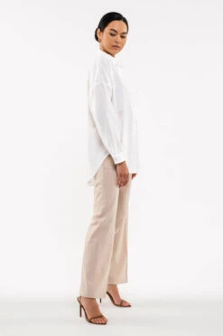 Collared Button Down Top -Fashion Clothing Collared Button Down Top WHITE 3 05708.1711639318