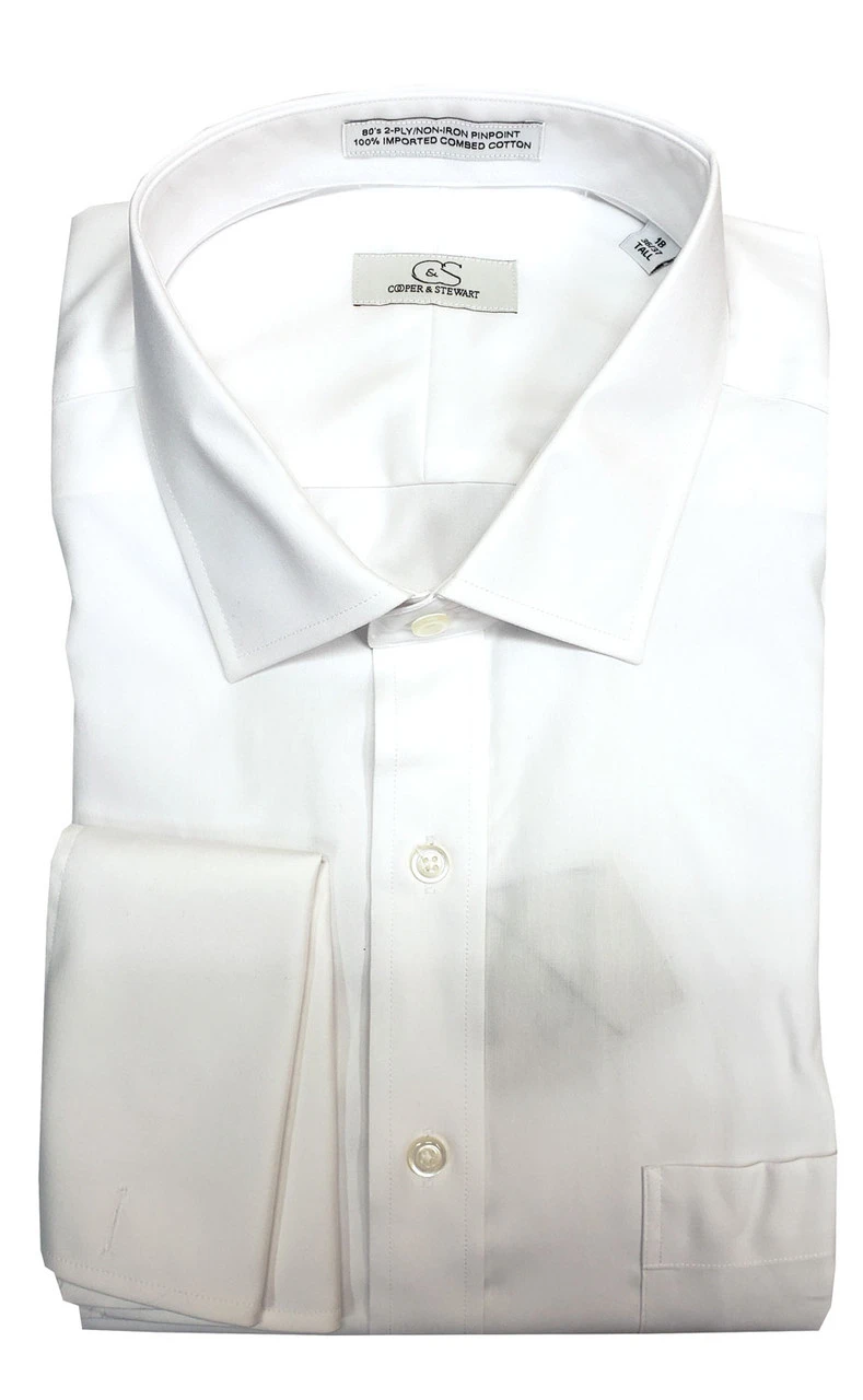 Cooper & Stewart Tall French Cuff Dress Shirt 1 Cooper & Stewart Tall French Cuff Dress Shirt
