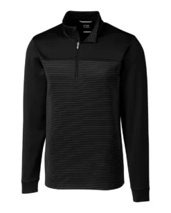 Cutter & Buck OSU Traverse Stripe ½ Zip -Fashion Clothing Cutter Buck OSU Traverse Stripe Zip BLACK 2 92220.1710880990