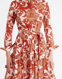 Bellini Dress Reef White In Voile Cotton -Fashion Clothing DRE0016COT003REE01 WH01 4