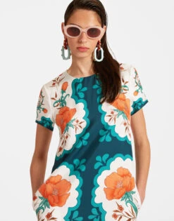 Swing Dress Morpheus Placée Orange In Silk Twill 9 Swing Dress Morpheus Placée Orange In Silk Twill -Fashion Clothing DRE0128SIL001MOR01 OR02 3