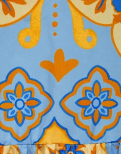 Artemis Dress Partenope Light Blue In Summer Poplin -Fashion Clothing DRE0176COT039PRT01 BU01 7