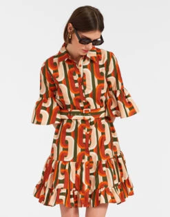 Choux Dress Prometheus Pale Pink In Summer Poplin -Fashion Clothing DRE0193COT039EUS01 PI02 3