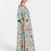 Muumuu Dress Dragonflower Placée Multicolor In Silk Twill