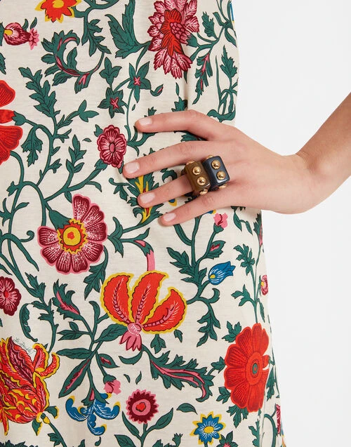 Sporty Swing Dress Dragonflower Mini Multicolor In Cotton Jersey 3 Sporty Swing Dress Dragonflower Mini Multicolor In Cotton Jersey - Image 3