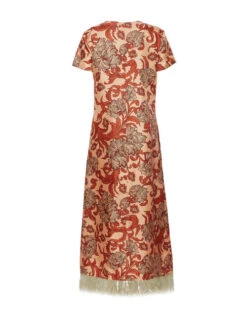 Swing Dress Reef Pale Pink In Silk Twill With Feathers 12 Swing Dress Reef Pale Pink In Silk Twill With Feathers -Fashion Clothing DRE0316SIL001REE01 PI02 8