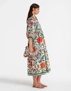 Portofino Dress Dragonflower Multicolor In Summer Poplin -Fashion Clothing DRE0374COT039DRE01 MU01 2