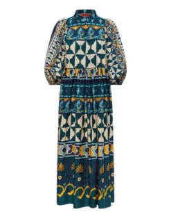 Portofino Dress Casareale Placèe Emerald In Summer Poplin -Fashion Clothing DRE0374COT039REA01 GR04 5