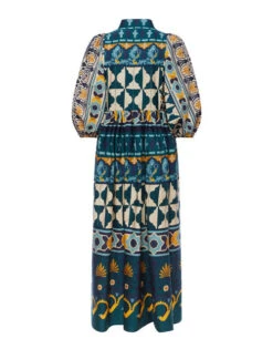 Portofino Dress Casareale Placèe Emerald In Summer Poplin -Fashion Clothing DRE0374COT039REA01 GR04 6