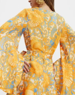 Mini Magnifico Dress Anemone Orange In Silk Twill -Fashion Clothing DRE0561SIL001ANE01 OR02 3