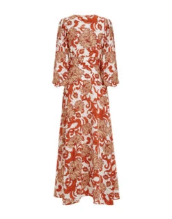 Long Camerino Dress Reef White In Crepe De Chine -Fashion Clothing DRE0585CRE001REE01 WH01 8