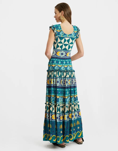 Pimento Dress Casareale Barré Placèe Emerald In Jersey Stretch 2 Pimento Dress Casareale Barré Placèe Emerald In Jersey Stretch - Image 2