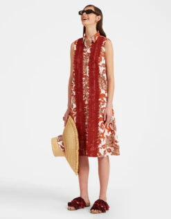 Tootsie Dress Reef White In Summer Poplin With Lacey Ribbons -Fashion Clothing DRE0735COT039REE01 WH01 3