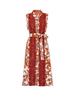 Tootsie Dress Reef White In Summer Poplin With Lacey Ribbons -Fashion Clothing DRE0735COT039REE01 WH01 7