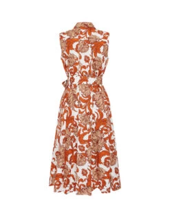 Tootsie Dress Reef White In Summer Poplin With Lacey Ribbons -Fashion Clothing DRE0735COT039REE01 WH01 8