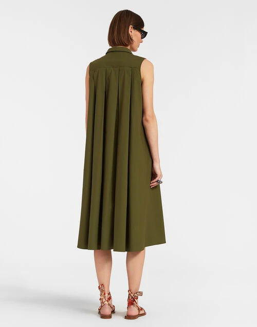 Tootsie Dress Solid Camouflage In Crisp Poplin With Lacey Ribbons 2 Tootsie Dress Solid Camouflage In Crisp Poplin With Lacey Ribbons - Image 2