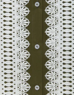 Tootsie Dress Solid Camouflage In Crisp Poplin With Lacey Ribbons 21 Tootsie Dress Solid Camouflage In Crisp Poplin With Lacey Ribbons -Fashion Clothing DRE0735COT043SOLID GR08 13