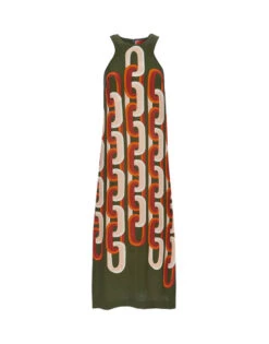 Racer Midi Dress Prometheus Placée Camouflage In Sablé -Fashion Clothing DRE0750VIS001EUS02 GR08 7