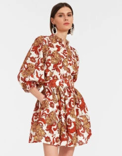 Mini Portofino Dress Reef White In Printed Lace