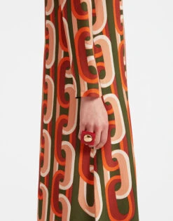 Long Sleeve Midi Swing Dress Prometheus Placée Camouflage In Sablé -Fashion Clothing DRE0759VIS001EUS02 GR08 3