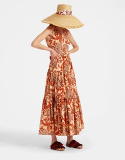 Sleeveless Big Dress V-Neck Reef Pale Pink In Summer Poplin -Fashion Clothing DRE0787COT039REE01 PI02 4