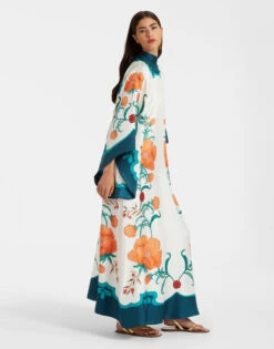 Magnifico Dress Morpheus Placée Orange In Silk Twill -Fashion Clothing DRE0788SIL001MOR01 OR02 2