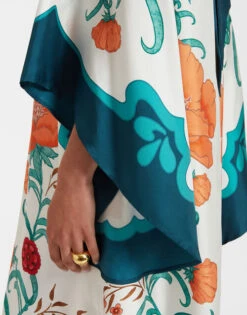 Magnifico Dress Morpheus Placée Orange In Silk Twill -Fashion Clothing DRE0788SIL001MOR01 OR02 4