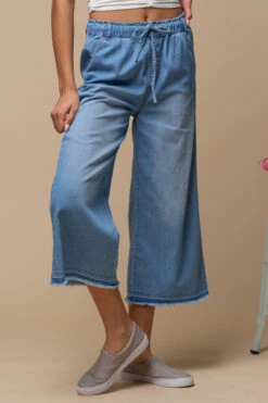 Drawstring Wide Leg Pants