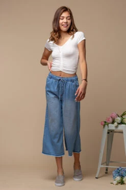 Drawstring Wide Leg Pants -Fashion Clothing Drawstring Wide Leg Pants S 3 88516.1711550511