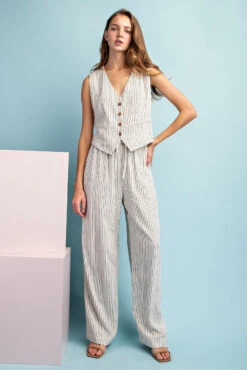 EE:Some Button Down Vest Top -Fashion Clothing EE Some Button Down Vest Top NATURAL 4 86916.1713799743