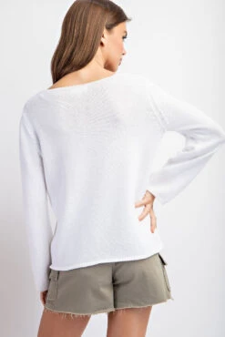 EE:Some Heart Flag Sweater -Fashion Clothing EE Some Heart Flag Sweater OFFWHITE 3 42908.1713800502