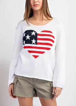EE:Some Heart Flag Sweater -Fashion Clothing EE Some Heart Flag Sweater S 1 75350.1719244758