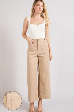 EE:Some Wide Leg Pant -Fashion Clothing EE Some Wide Leg Pant TAUPE 2 25895.1713804569